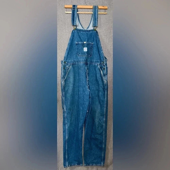 Vintage Pointer Brand Denim Carpenter Bib Overalls Size Men’s Waist 40 Length M - Picture 2 of 15